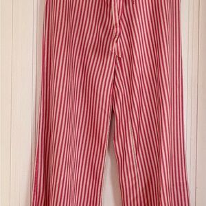 Anthropologie Ett.twa Pink Striped Detail Wide-Leg Pants
